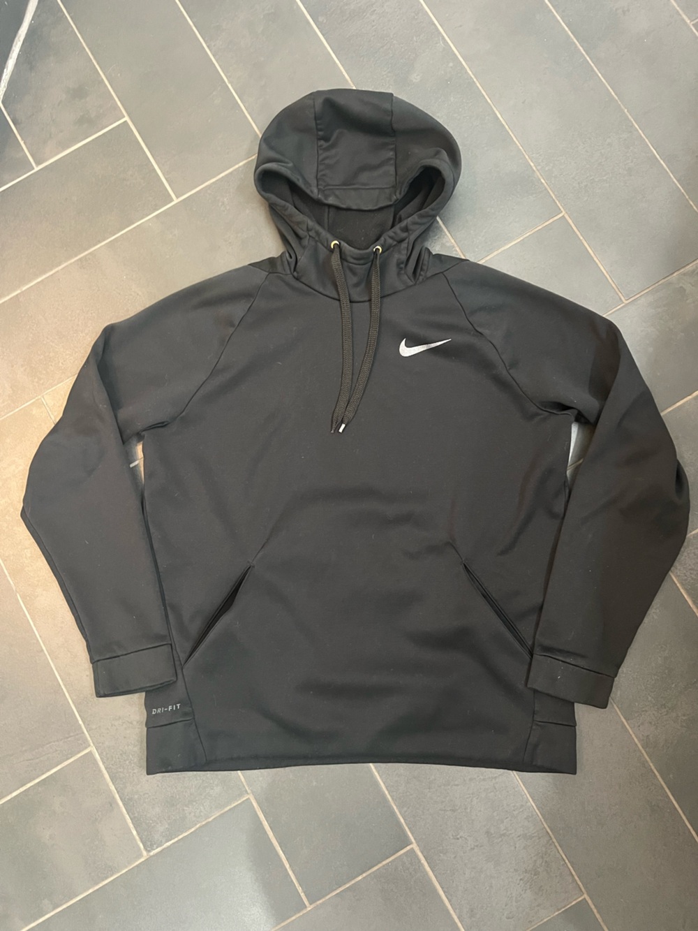 Nike Dri-fit Hoodie, Unisex, Men’s Black Pullover, Sweatshirt, Large